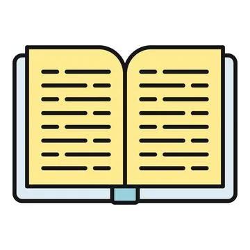 Open book icon representing knowledge and education Stock Illustration