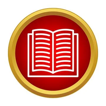 Open book icon representing reading and knowledge Stock Illustration