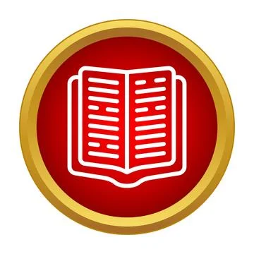 Open book icon representing reading education and knowledge Stock Illustration