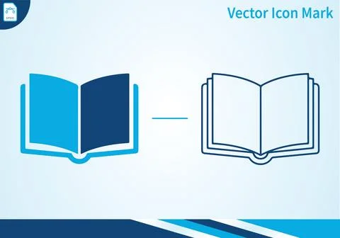 Open book icon set representing literacy and knowledge base. Stock Illustration
