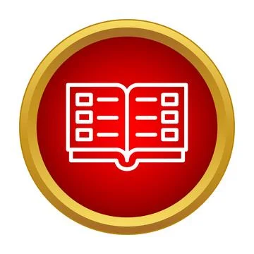 Open book icon showing checklist or data log 스톡 일러스트