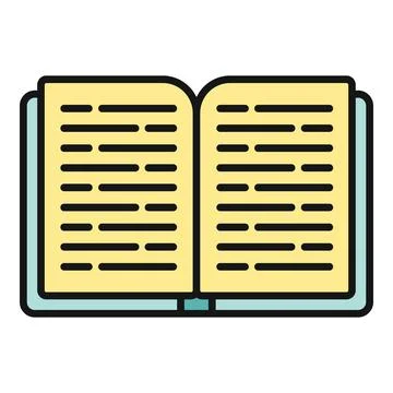 Open book icon showing learning and education concept Stock Illustration