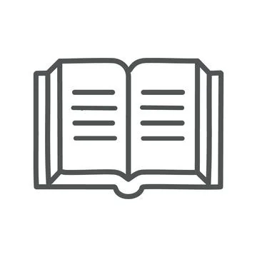 Open book icon. Simple open book icon, symbolizing education, knowledge, an.. Illustrazione stock