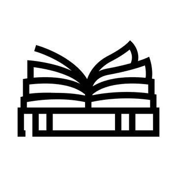 Open book icon on stack symbolizing learning and education 스톡 일러스트