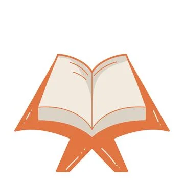 Open Book Icon on Stand Ilustração Stock