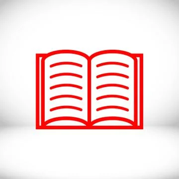 Open book icon stock vector illustration flat design Stock Illustration