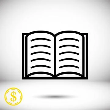 Open book icon stock vector illustration flat design Stock Illustration