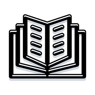 Open book icon symbolizing education and knowledge Stock Illustration