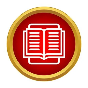 Open book icon symbolizing education and learning Stock Illustration