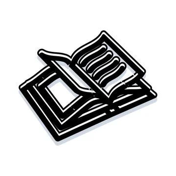 Open book icon symbolizing knowledge and learning Stock Illustration