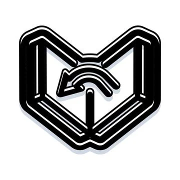 Open book icon with a turning page arrow Stock Illustration