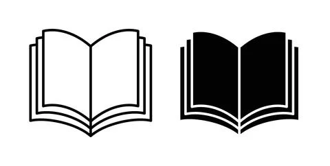 Open book icon vector art Illustrations Stock Illustration