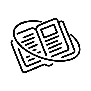 Open book icon vector design in line style Stock-Illustration
