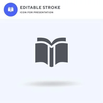 Open Book icon vector, filled flat sign, solid pictogram isolated on white, logo Illustrazione stock