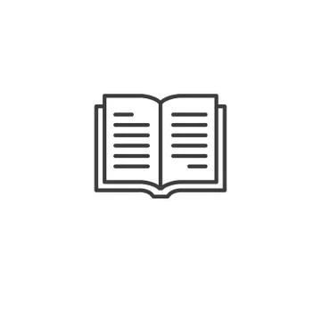 Open book icon vector on white background Stock Illustration