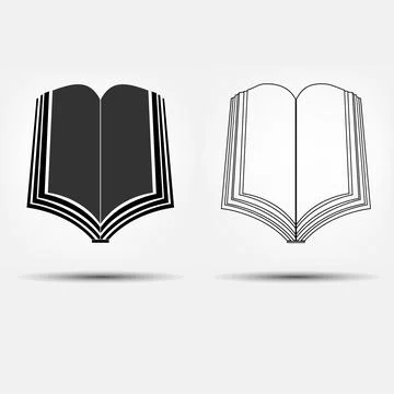Open book icons Stock Illustration