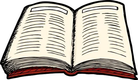 Open Book Stock Illustration