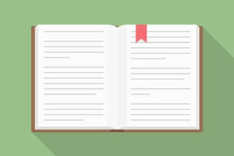 Open Book Stock Illustration