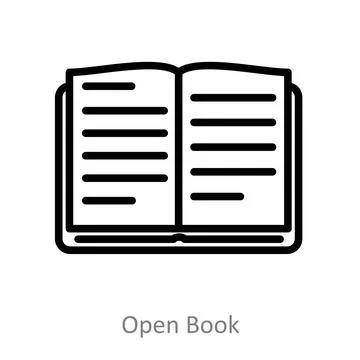 Open Book Stock Illustration