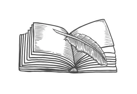 Open book isolated Stock Illustration