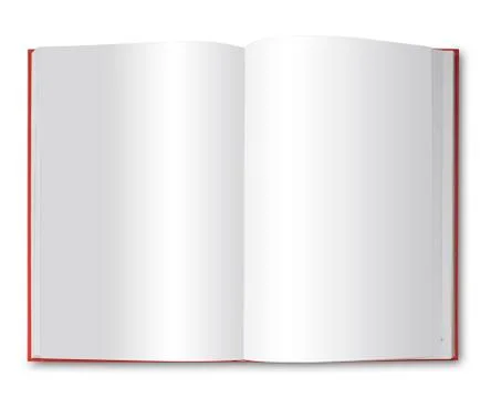 Open book, isolated Stock Photos