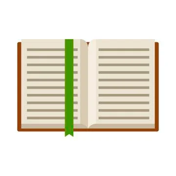 Open book isolated on white background. Vector illustration Stock-Illustration