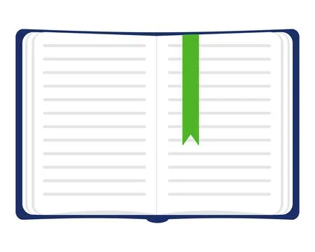 Open book isolated on white background. Book icon Stock Illustration
