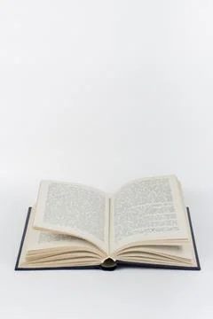 Open book isolated on white background. Stock Photos