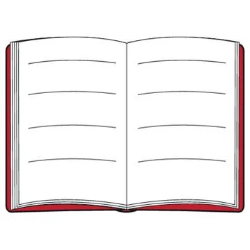 Open book with isolated on white. Vector illustration. Stock-Illustration