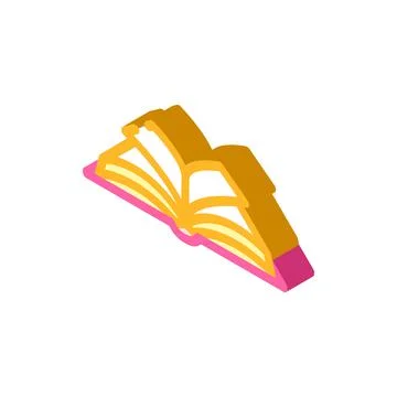 Open book isometric icon vector illustration 스톡 일러스트
