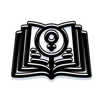 Open book learning about women's rights and feminism イラスト素材
