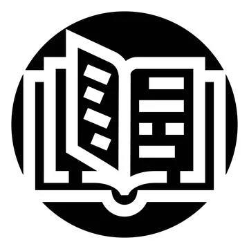 Open book learning and education icon concept Stockillustratie