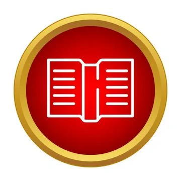 Open book learning icon displaying education literature symbol 스톡 일러스트