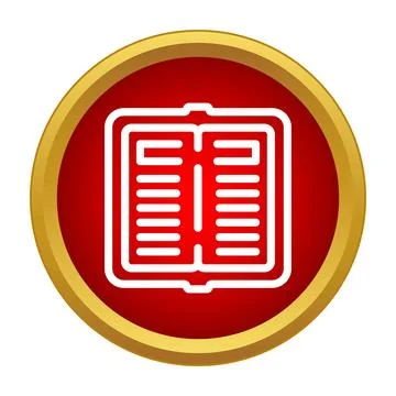 Open book learning icon displaying knowledge concept Stock Illustration