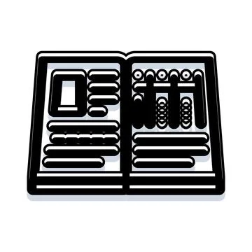 Open book learning icon for education theme Stock Illustration