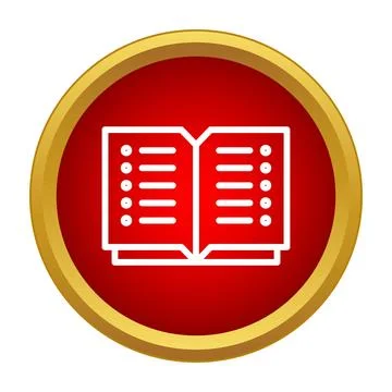 Open book learning icon for education and study Stock Illustration
