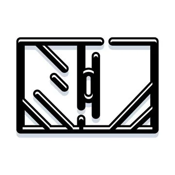 Open book learning icon graphic element design Stockillustratie