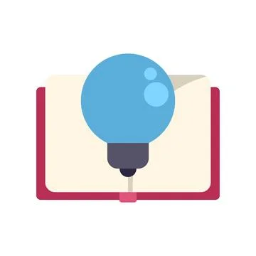 Open book learning new ideas icon concept Illustrazione stock