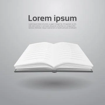 Open Book Library Read School Education Knowledge Concept Stock Illustration