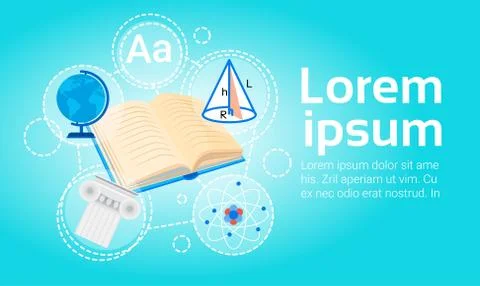 Open Book Library Read School Education Knowledge Concept 스톡 일러스트