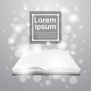 Open Book Library Read School Education Knowledge Concept Stock Illustration