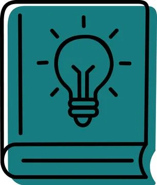 Open Book With Light Bulb Education Illustration Stock Illustration