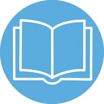 Open Book Line Art Icon Illustration Stock Illustration
