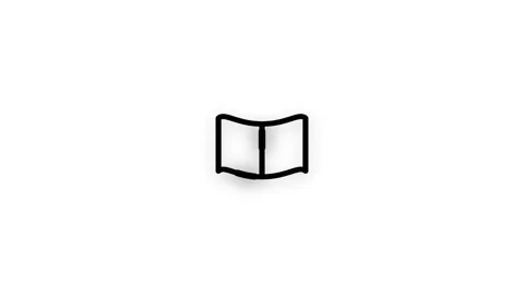 Open Book Line Icon Animation Loop White Background Stock Footage 337871232