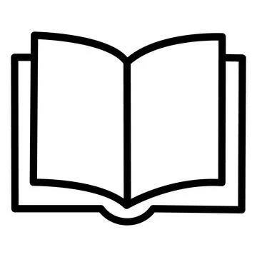 Open book line icon for reading and study Stock Illustration