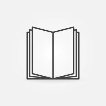 Open book linear icon Stock Illustration