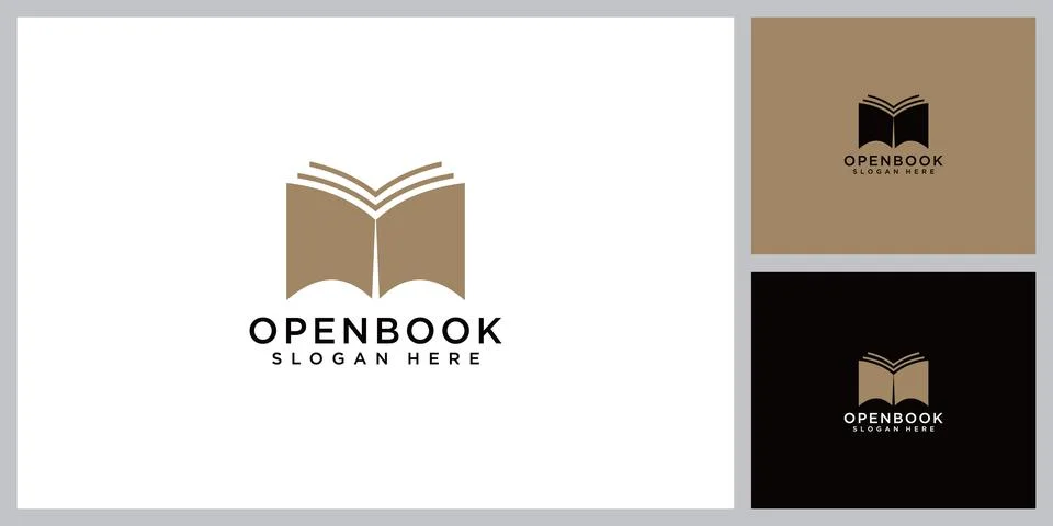 Open book logo vector design template Stock Illustration