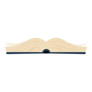 Open book lying down showing blank pages Stock Illustration
