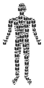 Open Book Man Figure Illustrazione stock