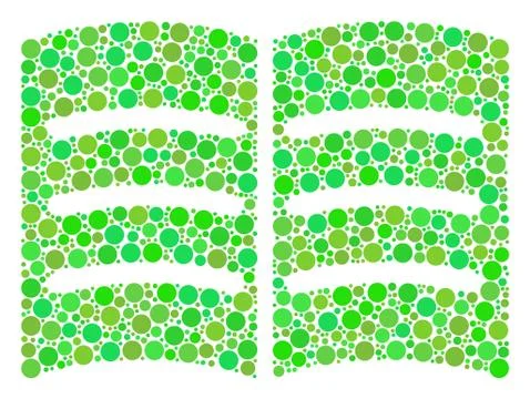 Open Book Mosaic of Circles Stock Illustration